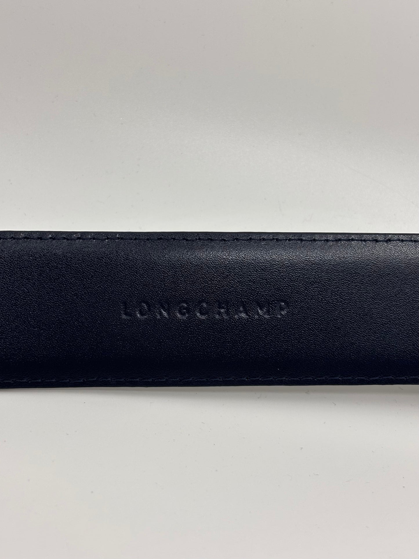 Cinturón reversible Delta Box Cuero Negro/Azuk marino Longchamp