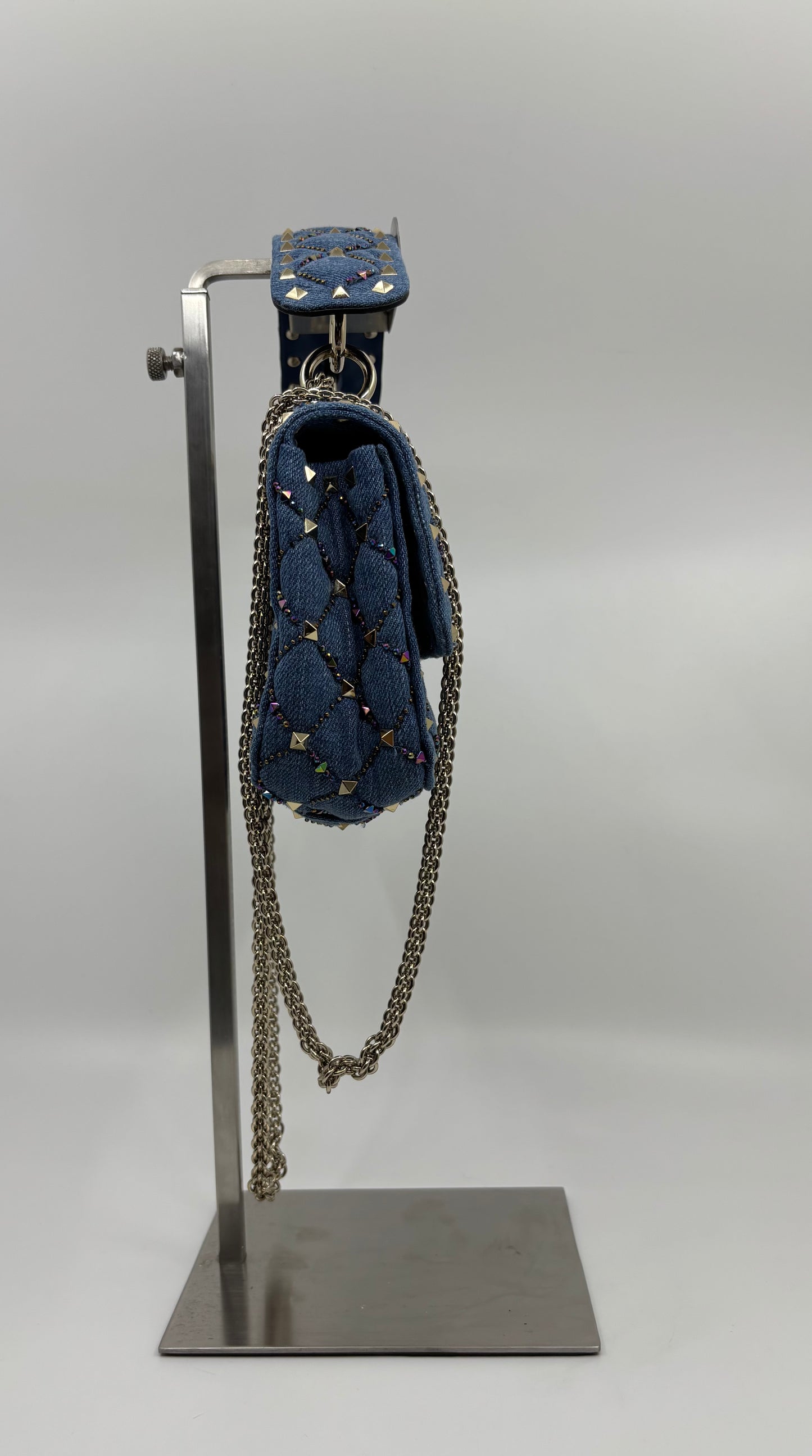 Bolso Valentino Garavani Rockstud Spike Small Denim